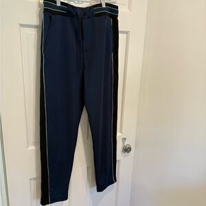 The Kooples Dark Blue Joggers with Black Stripes